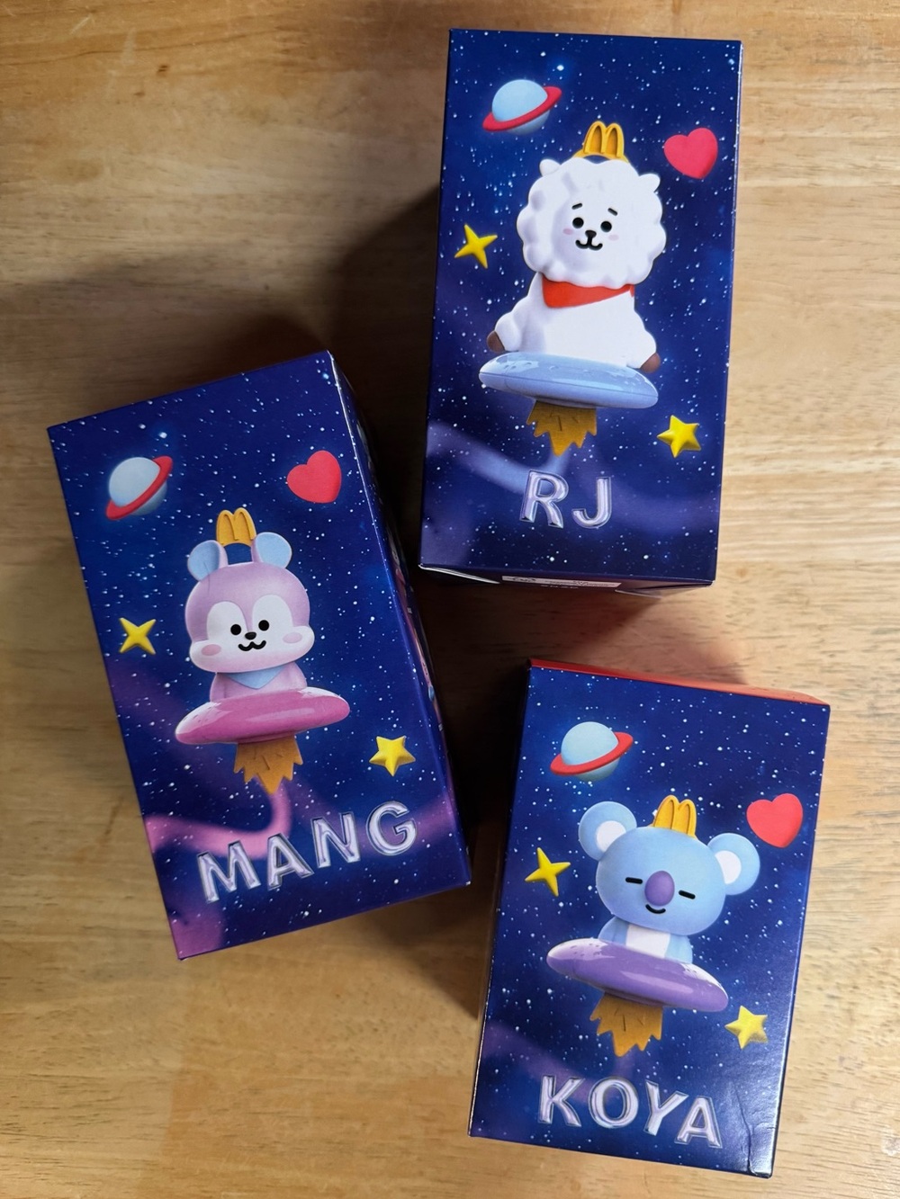 BTS BT21 McDonald’s Keychains - Koya, RJ, Mang